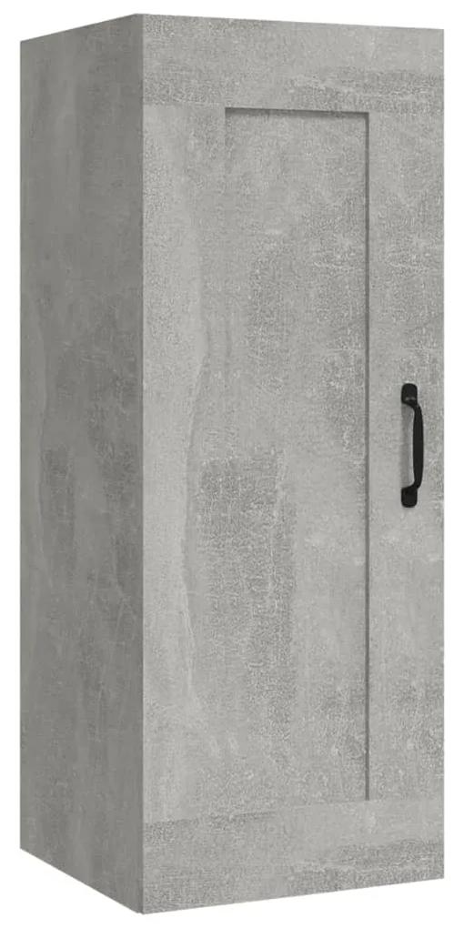 vidaXL Hangkast 35x34x90 cm bewerkt hout betongrijs