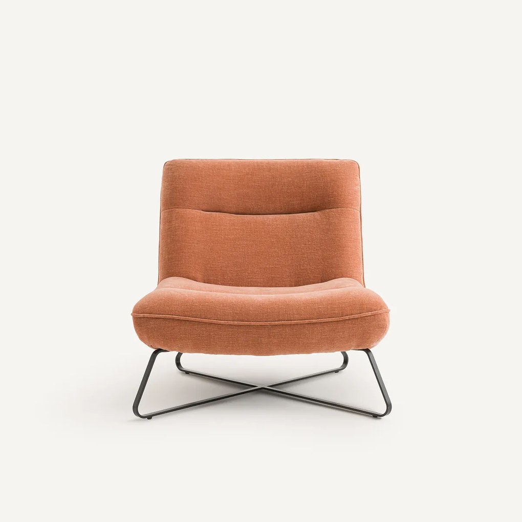 Fauteuil in fluwelen stof, HELMA