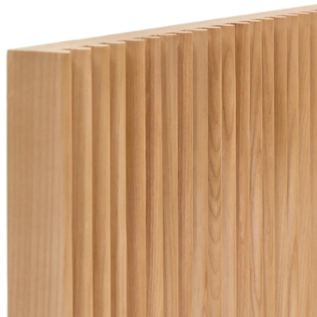 Kave Home Beyla Bed Hoofdbord 160 Cm Latjes Eiken Hout