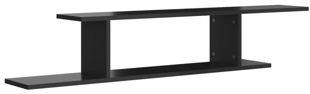 vidaXL Tv-wandschap 125x18x23 cm spaanplaat hoogglans zwart