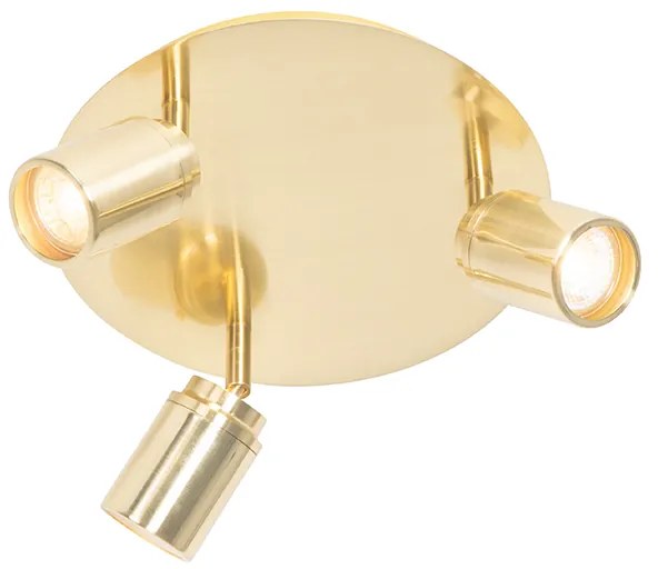 Moderne badkamer spot messing 3-lichts IP44 - Ducha