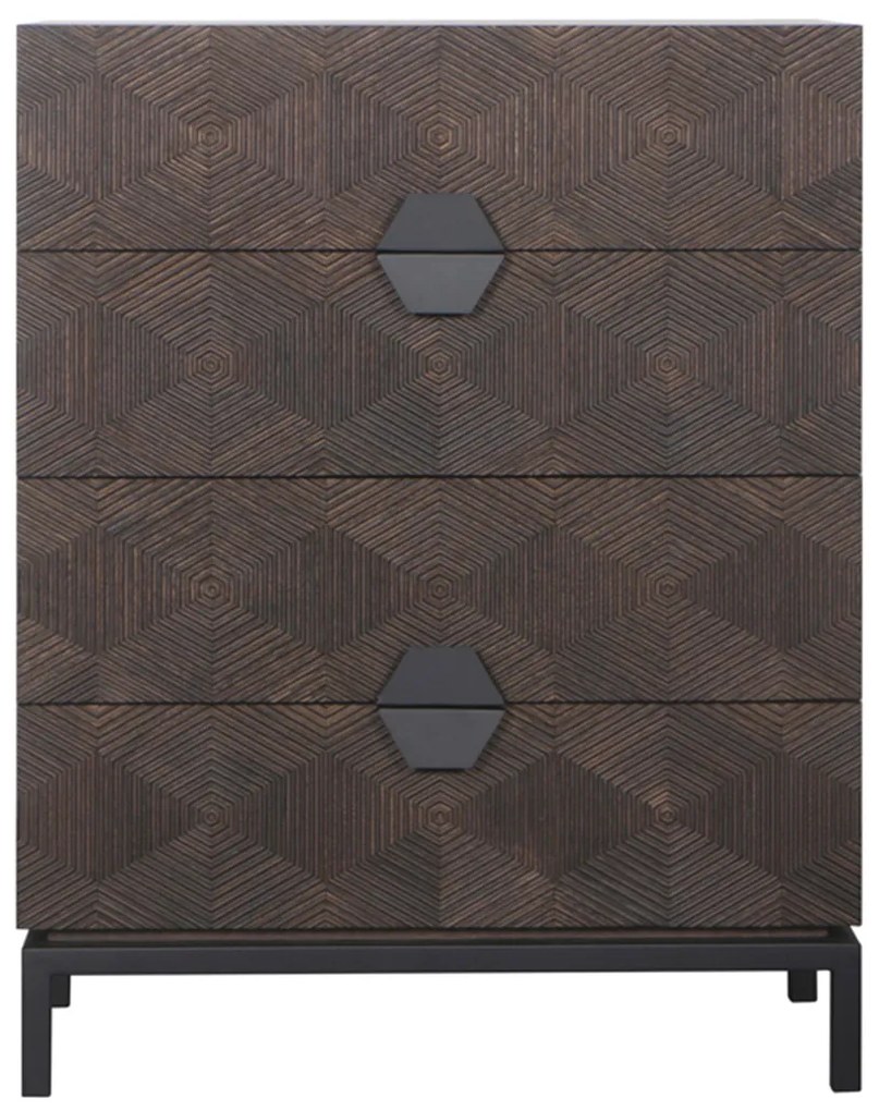 Tower Living Ladekast Donkerbruin Eiken San Marino - 85x45x110cm.