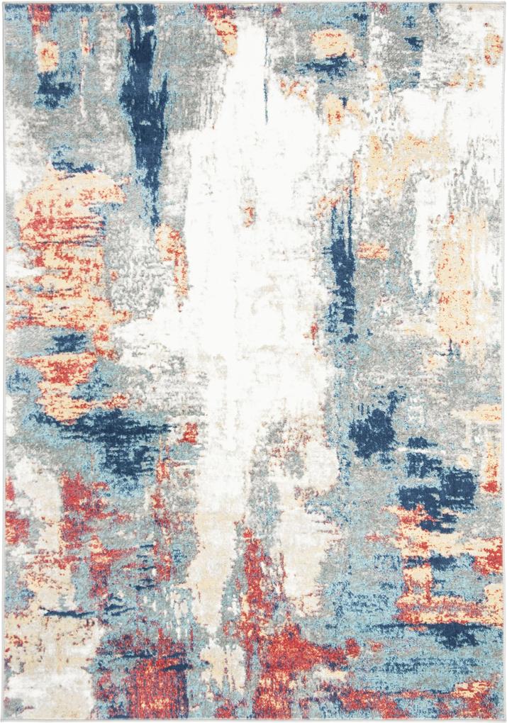 Safavieh | Vloerkleed Danni Abstract 60 x 240 cm grijs, rood vloerkleden polypropyleen vloerkleden & woontextiel vloerkleden