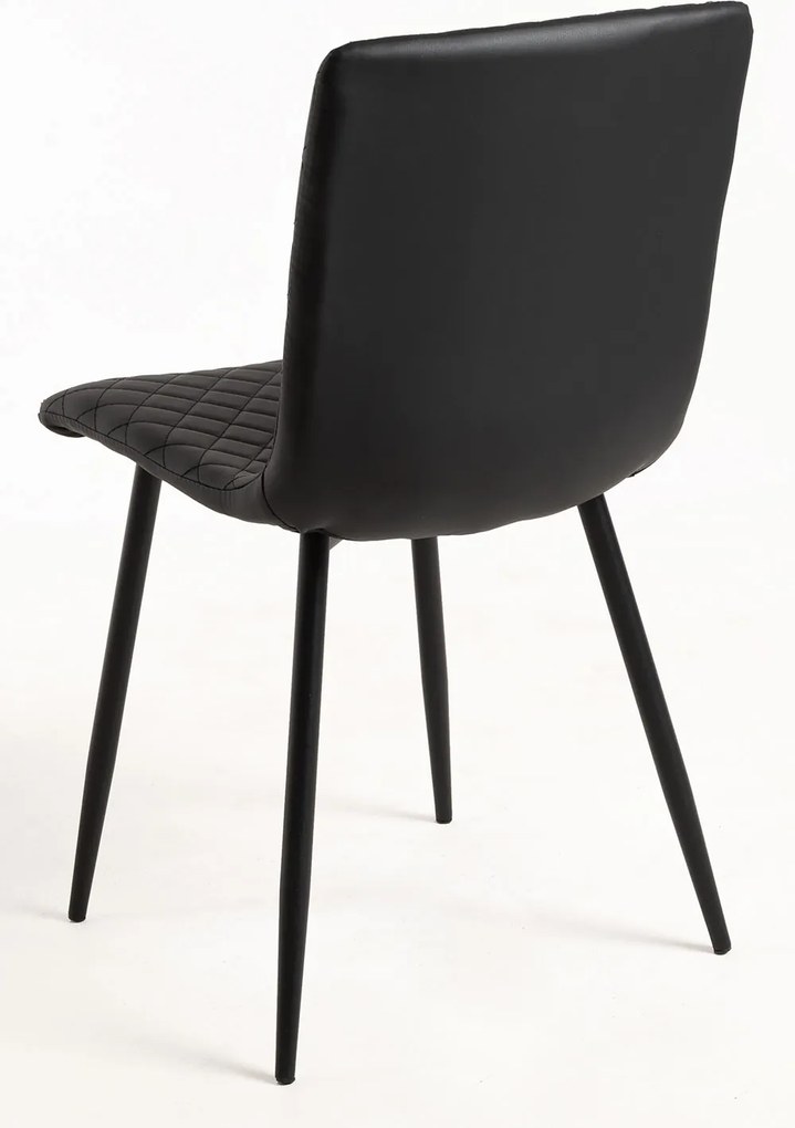 Set 4 Rom Kunstlederen Stoelen