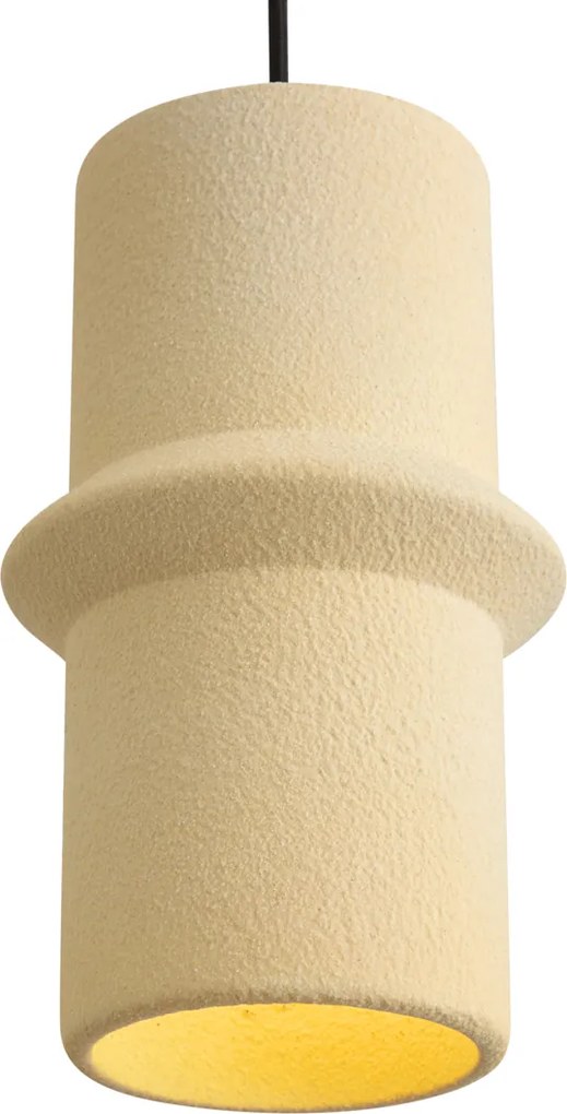 Retro hanglamp beige met zwart 3-lichts - Monti