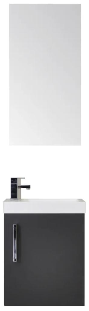 Sanicare Q40 toiletmeubel met spiegel 40 cm antraciet