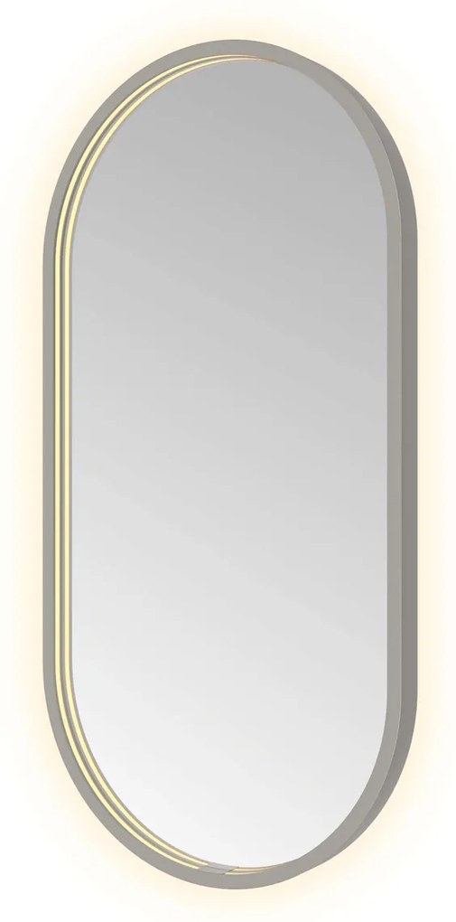 Hotbath &More Oval spiegel ovaal 40x80cm geborsteld gunmetal PVD