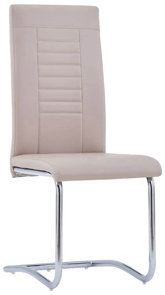 vidaXL Eetkamerstoelen 2 st kunstleer cappuccinokleurig