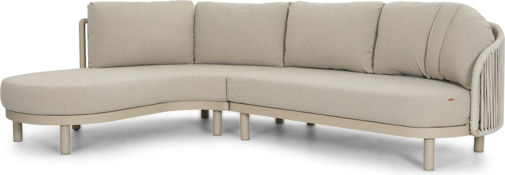 Hoek loungeset 5 personen Rope Zand/Beige  Santika Furniture Santika