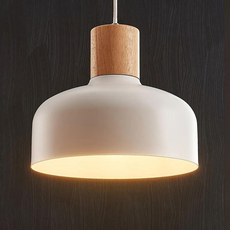 Hanglamp Carlise met houten element - lampen-24