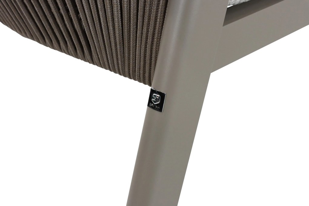 Tuinset 6 personen 240 cm Aluminium/rope Taupe Santika Furniture Santika