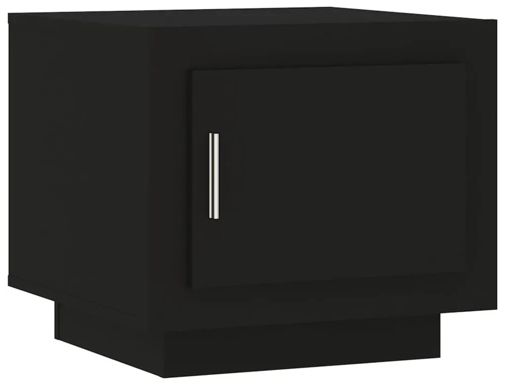 vidaXL Salontafel 51x50x45 cm bewerkt hout zwart