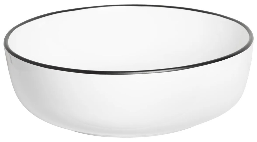 Kerra KR98 waskom rond wit met zwarte rand 41.5x41.5x13cm