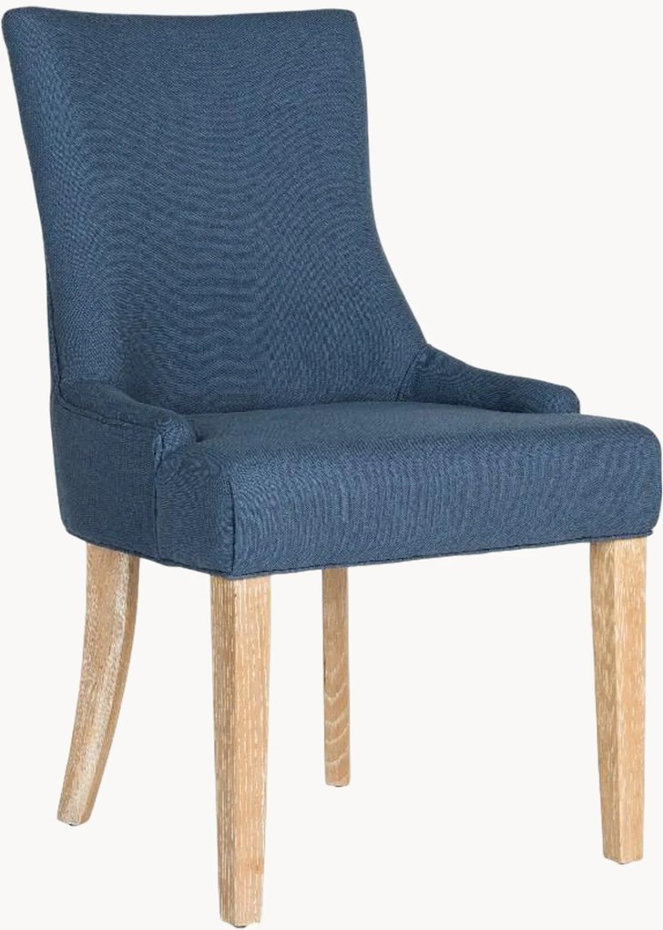 Gestoffeerde stoelen Linden met eikenhouten poten, 2-delig