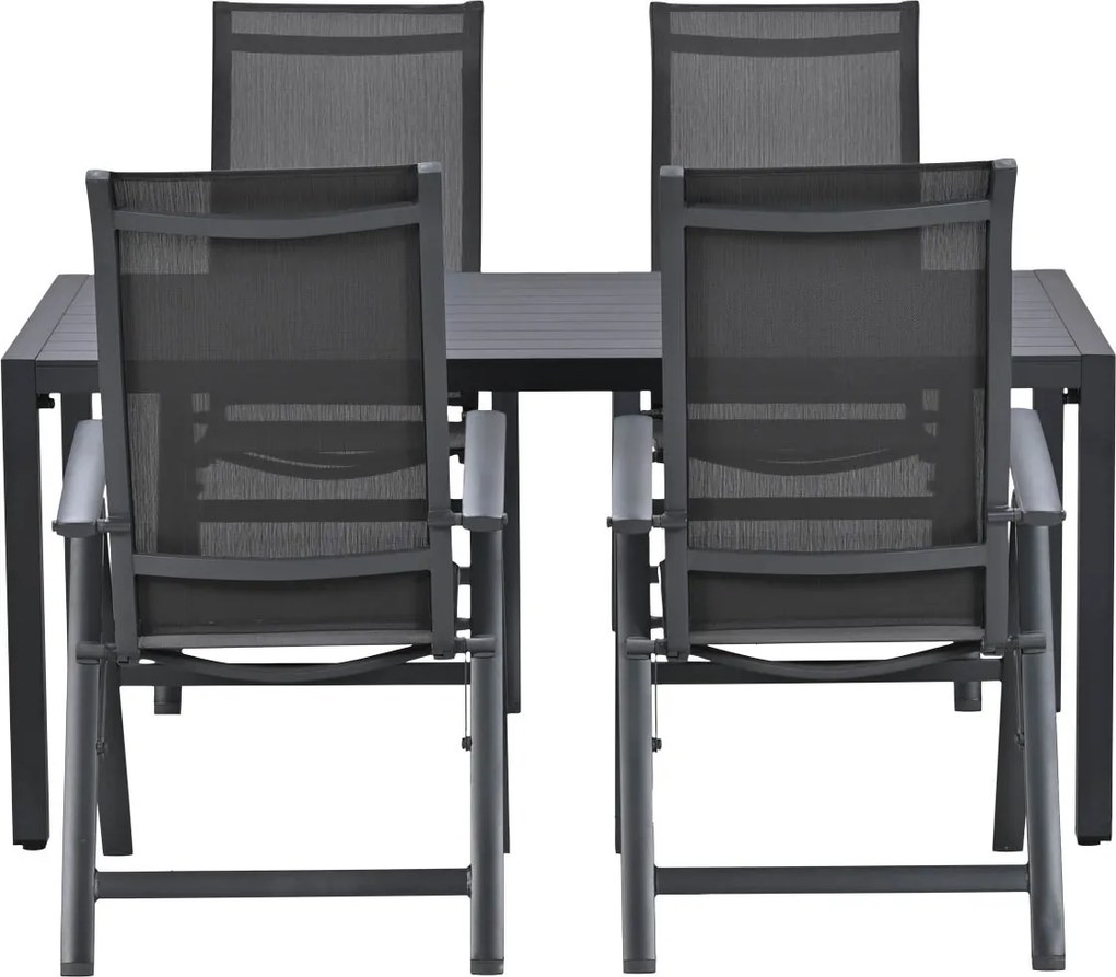 Garden Impressions Siena tuinset 5-delig verstelbaar - Kasper tuintafel 160x84 cm