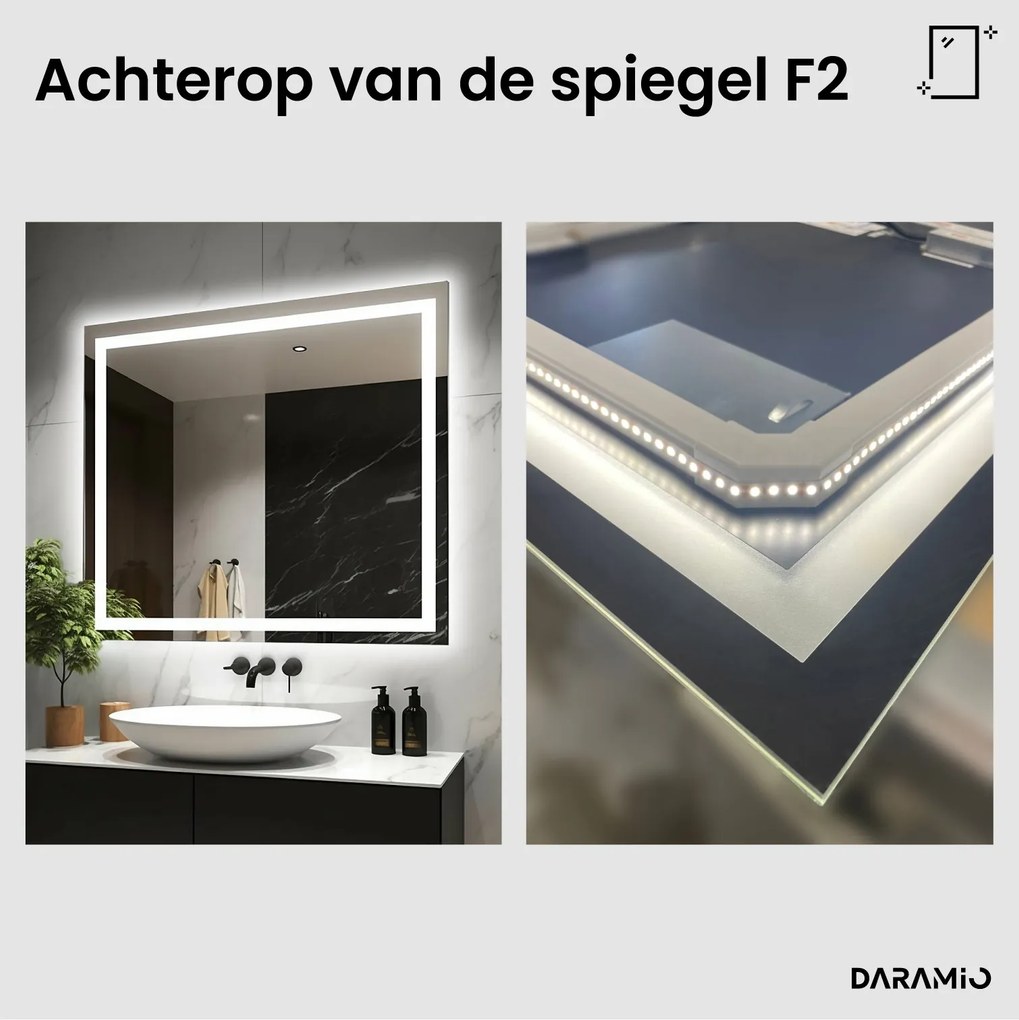 Spiegel met verlichting F2