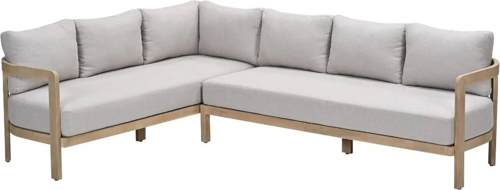 Garden Impressions Sirocco lounge dining set 3-delig links - acacia - grey sand
