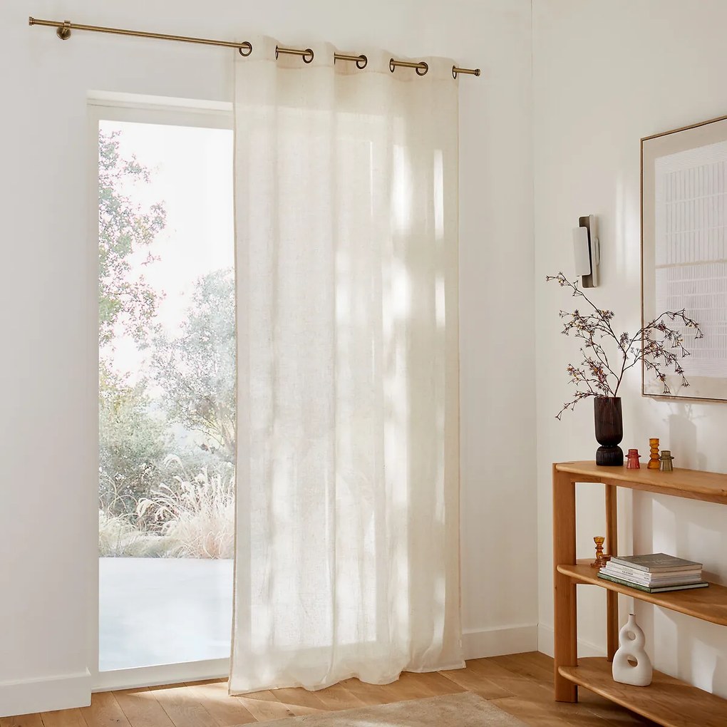 Lussengordijn in polyester en linnen Aron