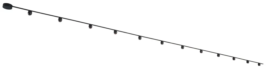 LED Modern railsysteem met 12 Spot / Opbouwspot / Plafondspots zwart 1-fase - Magnetic Zagaye Modern Binnenverlichting Lamp