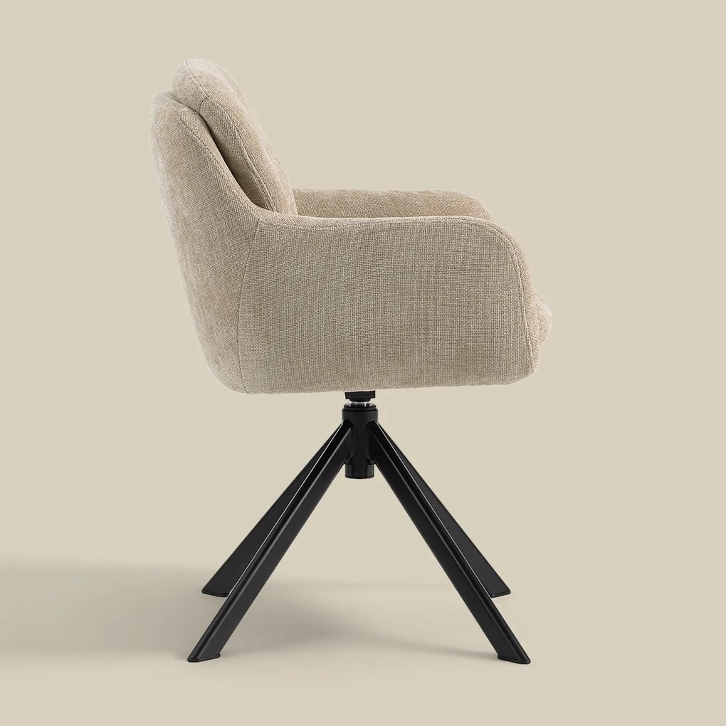 Draaibare Eetkamerstoel Beige