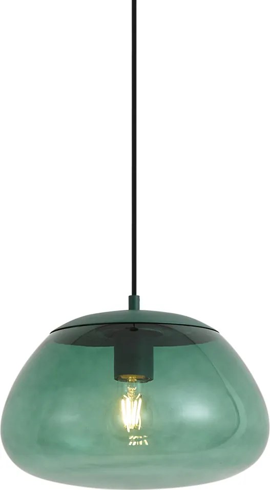 Retro hanglamp groen met groen glas - Giselle