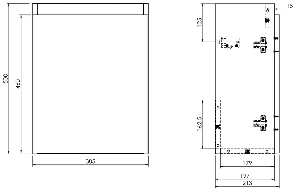 Badkamermeubel Summer 120cm walnoot met zwarte wastafel - Voordelig