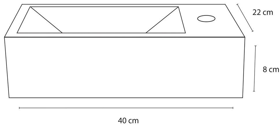 Differnz Force fonteinset beton met gebogen kraan koper