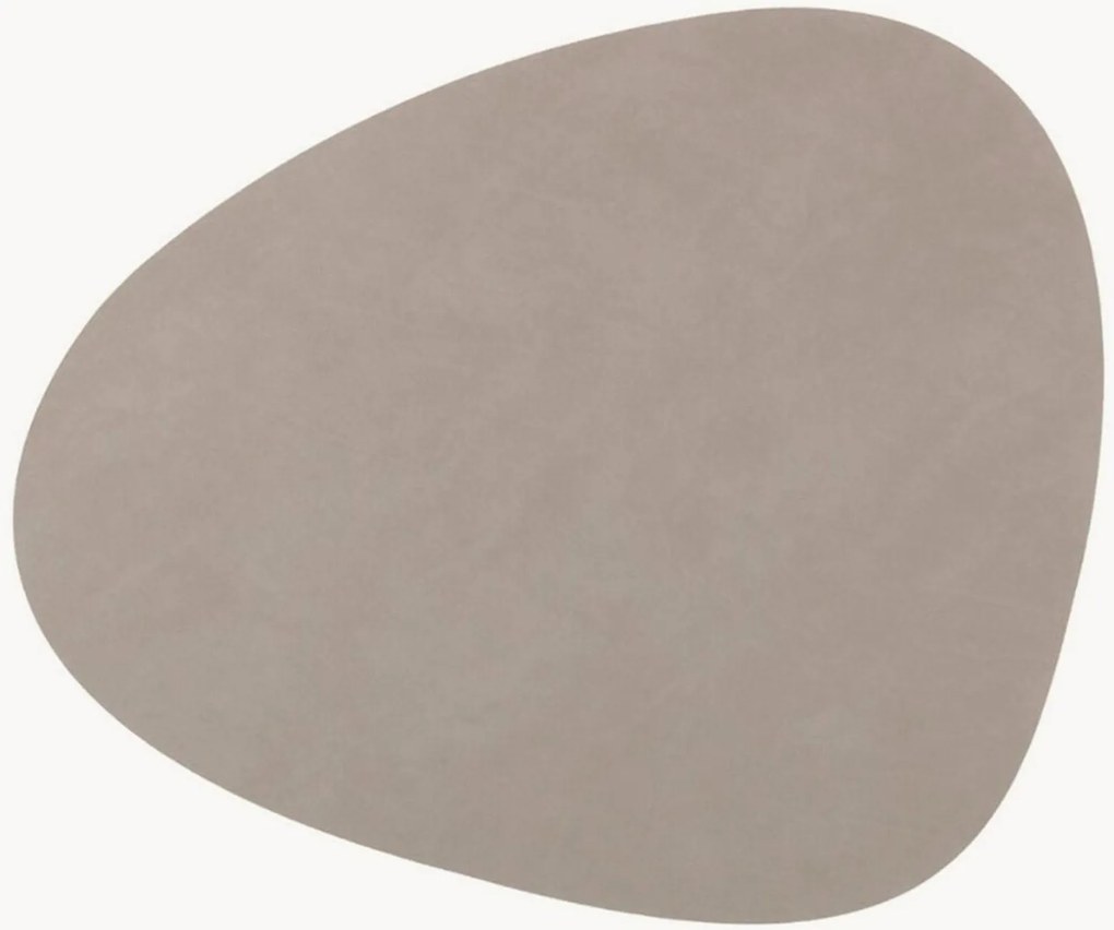 Leren placemats Nupo in organische vorm, 4-delig