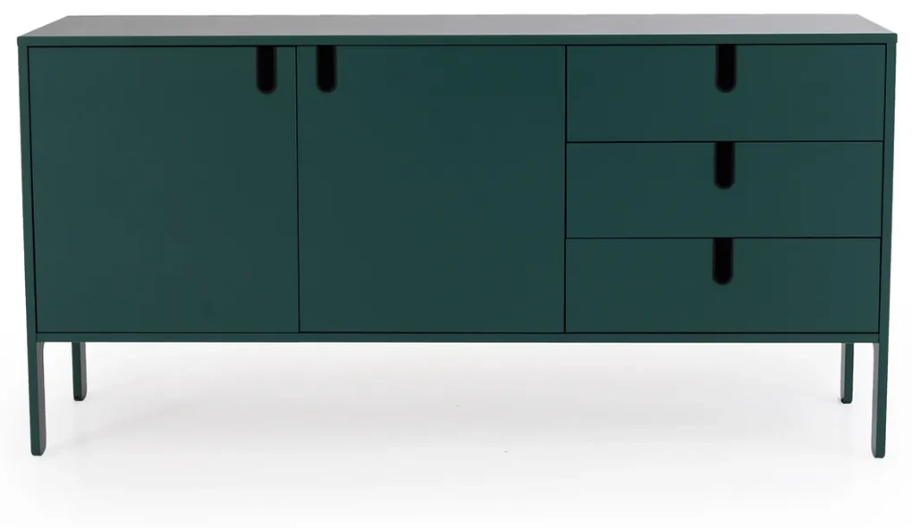 Tenzo Uno Modern Dressoir Met Lades Groen - 171x46x86cm.