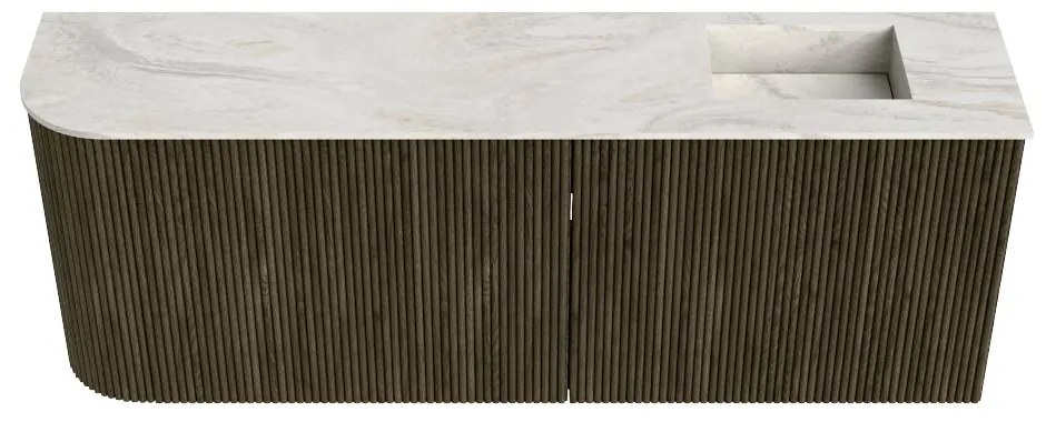 Mondiaz Joya DLux 110cm toiletmeubel ronding links shadow met wastafel faye rechts zonder kraangat ostra