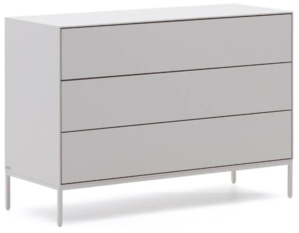 Kave Home Vedrana Witte Ladekast Strak Design - 110x40x75cm.