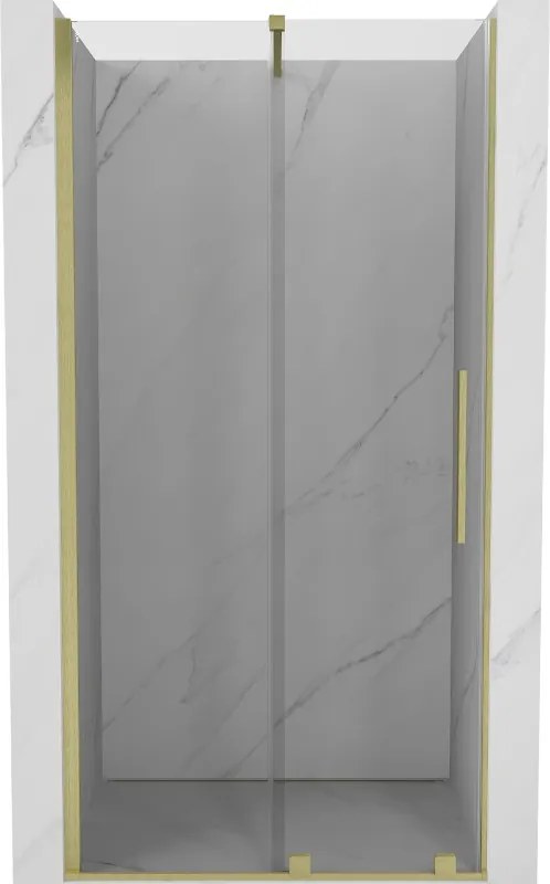Mexen Velar schuifbare douchedeur 110 cm, transparant, goud geborsteld - 871-110-000-01-55