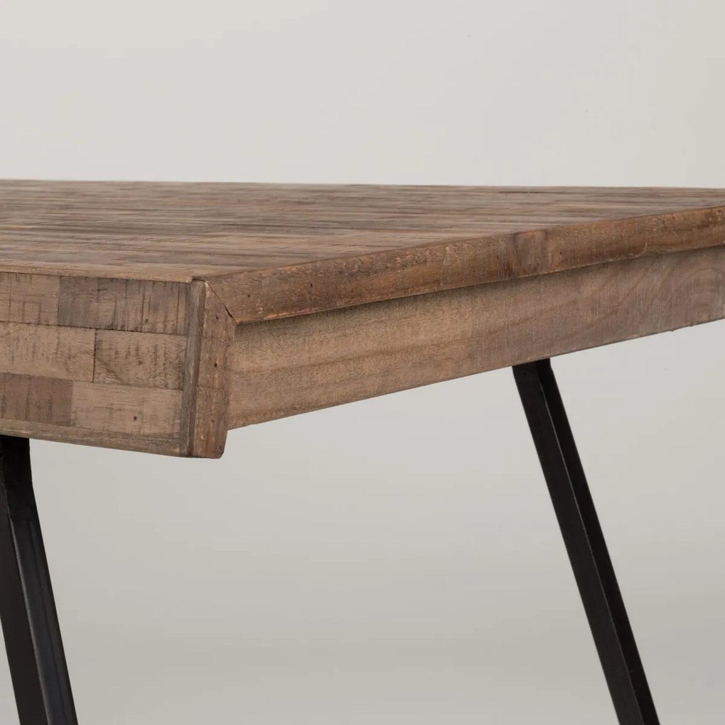Lavis Suri Eettafel Van Gerecycled Teak Hout 220 X 90 Cm - 220 X 100cm.