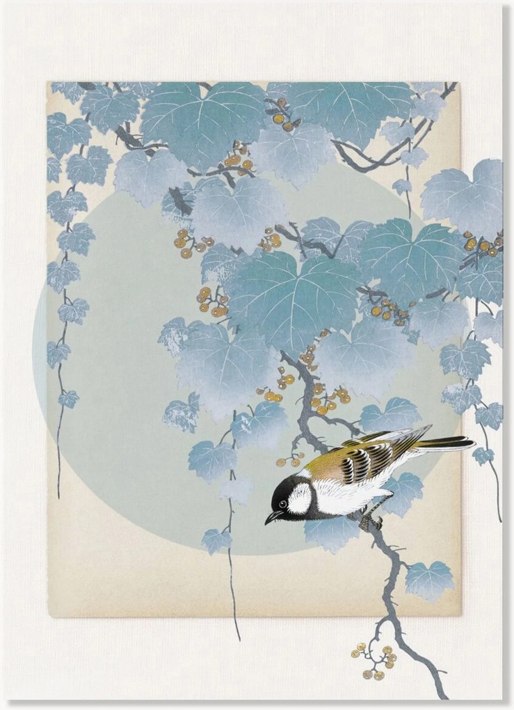 Poster Delicate Bird And Foliage