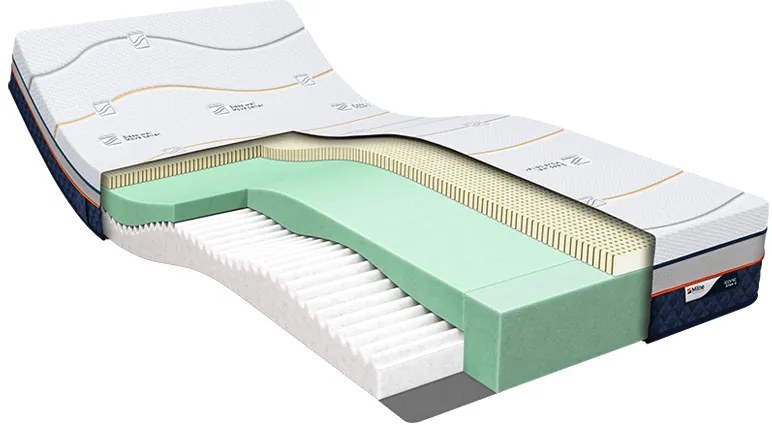 M line Iconic Star 4 Latex matras 140 x 200 x 22 cm - tot 140 kg 200 x 140 cm