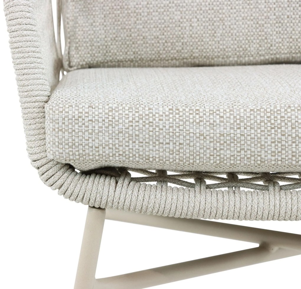 Tuinset 4 personen 180 cm Aluminium/rope Taupe Lifestyle Garden Furniture Vicente/Camila