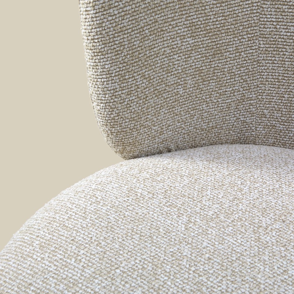 Eiken Eetkamerstoel Met Ronde Rug Creme