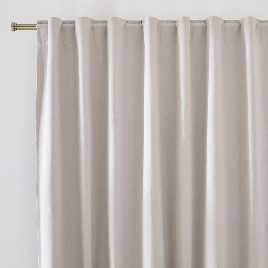 Verduisteringsgordijn in halflinnen met verdekte lussen, Lincot