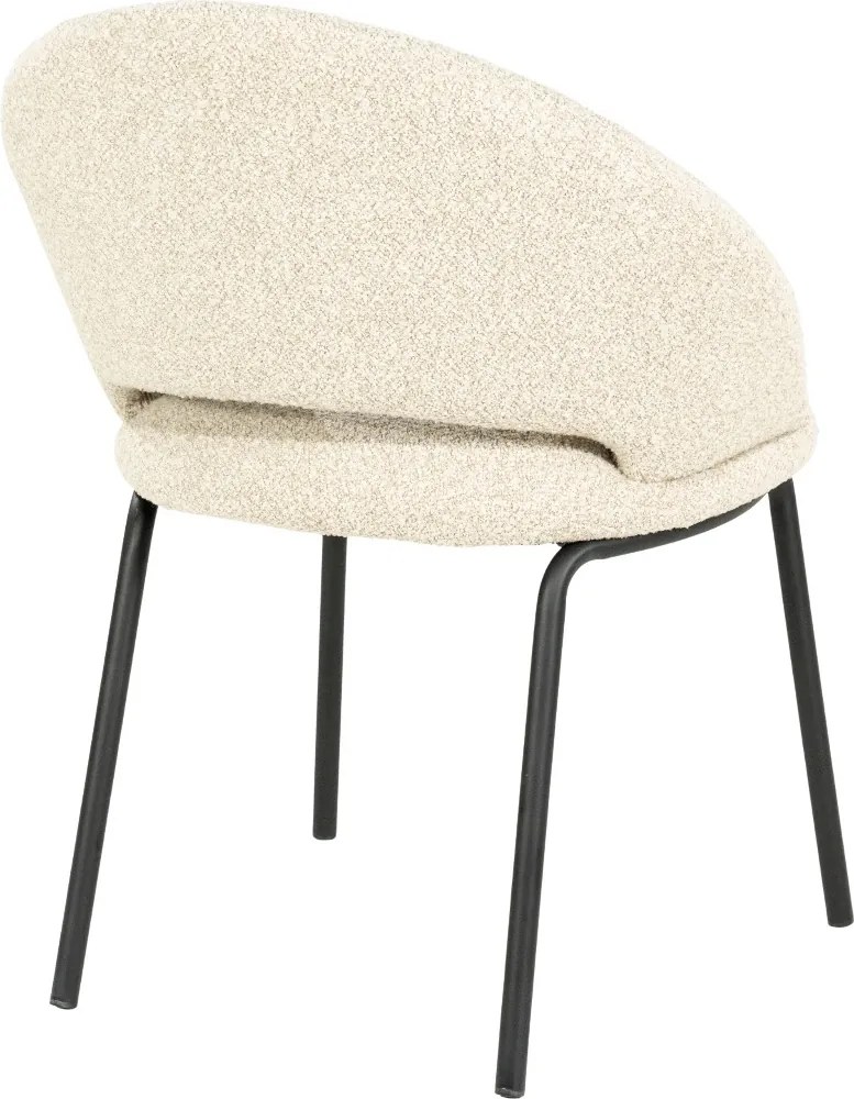 By-Boo Nido Eetkamerstoel Met Zwart Onderstel Beige