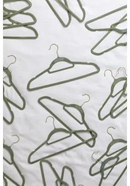 Set van 20 kledinghangers Palou Gold Groen – khaki - Sklum