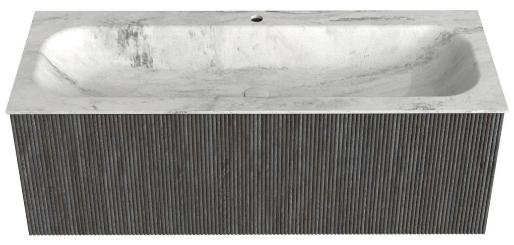 Mondiaz Kurve-dlux 120cm badmeubel shadow met 1 lade en wastafel big large midden 1 kraangat opalo