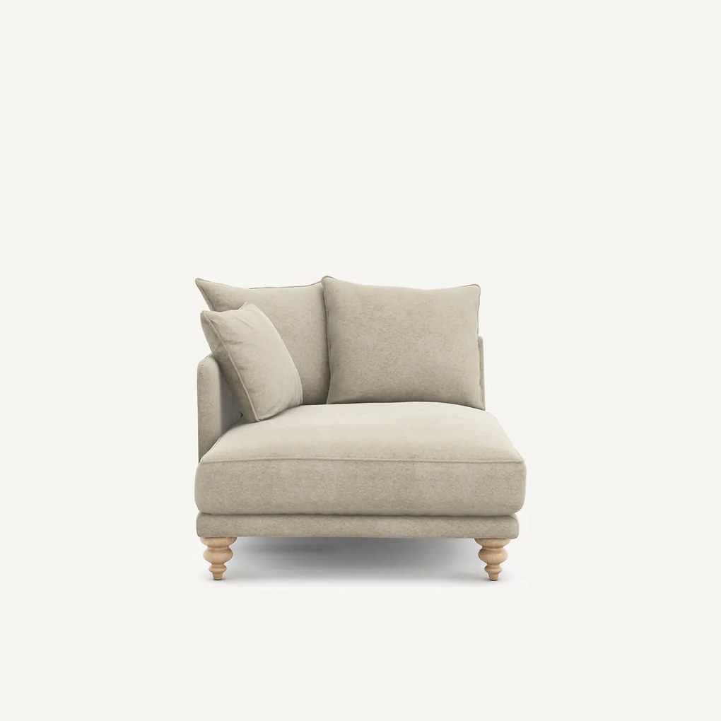 Longchair van linnen fluweel, LAZARE