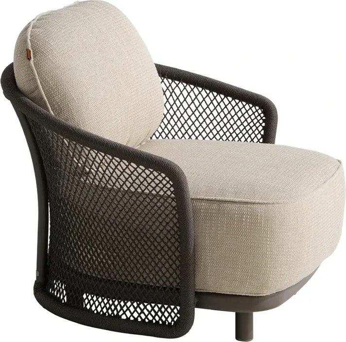 4 Seasons Outdoor Tobego loungestoel Terre Loungestoel bruin weerbestendig
