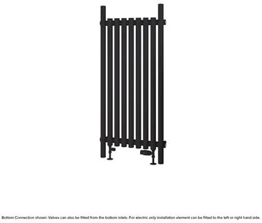 Eastbrook Lambourne horizontale radiator 55x120cm 837W zwart mat