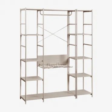 Open Modulair 2-delig Kast Met Elviah Ijzeren Plank Moka Bruin - Sklum