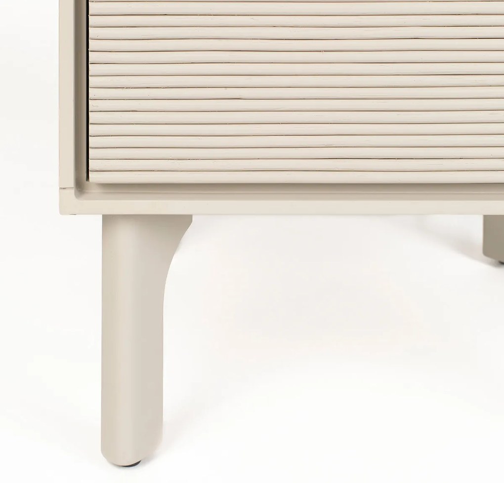 Zuiver Morning Beige Nachtkastje Met Ribbels - 45x40x58cm.