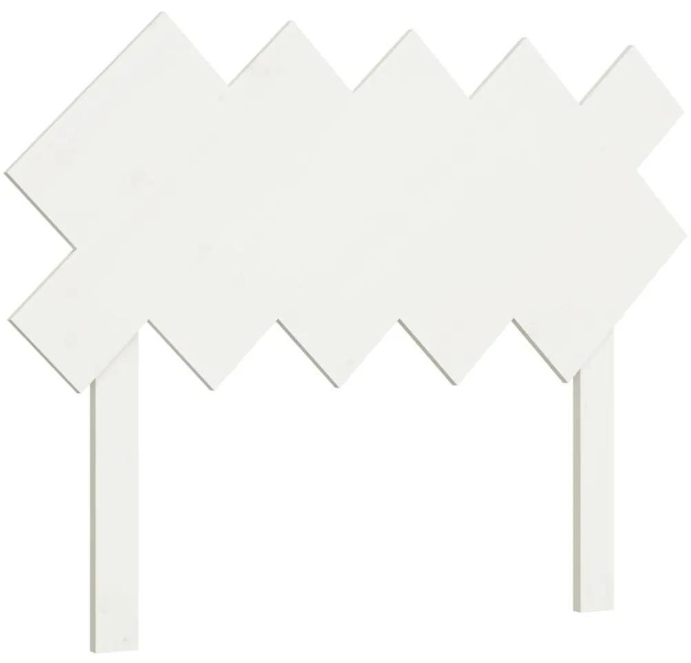 vidaXL Hoofdbord 104x3x80,5 cm massief grenenhout wit