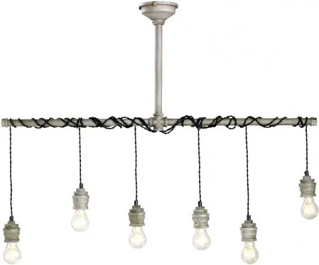 Hanglamp metaal 6 lampen