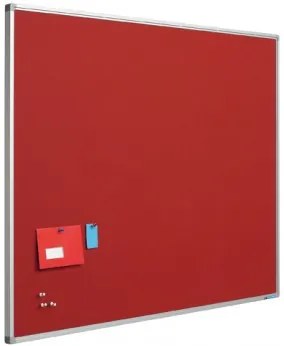 Prikbord bulletin 16mm rood - 120x240 cm