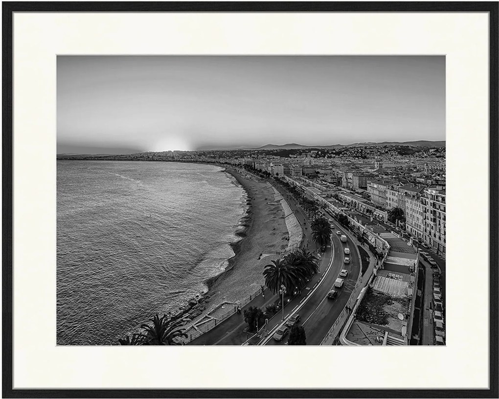 Ingelijste digitale print City Of Nice At Sunset
